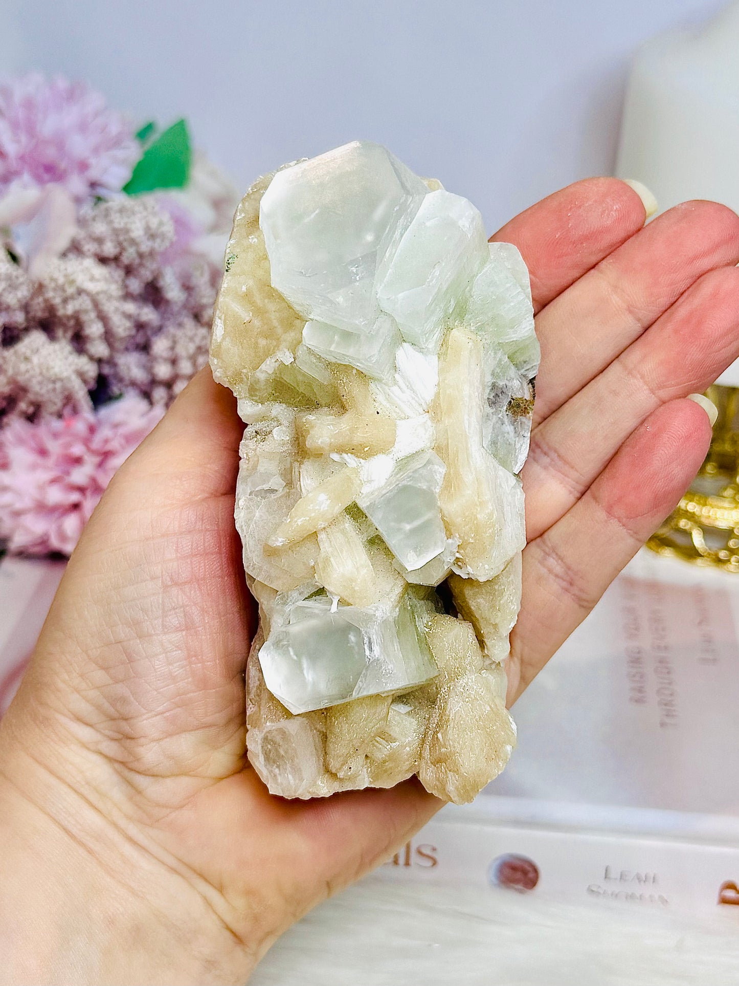 Natural Apophyllite & Stilbite Specimen 11cm 354g