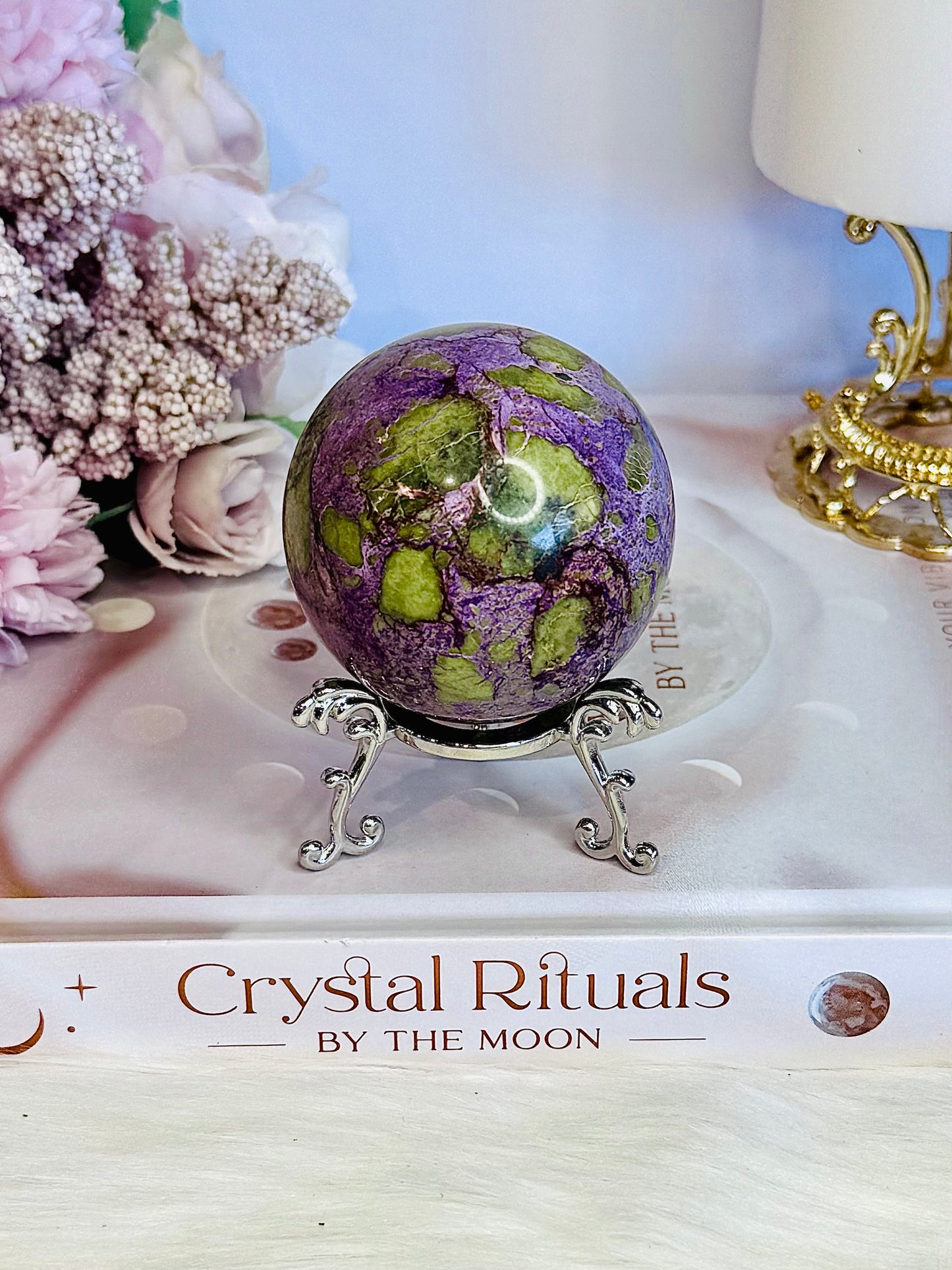 Rare & Gorgeous Stitchtite | Atlantisite Sphere 6cm On Stand