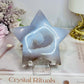 Druzy Agate Carved Star on Stand 10cm