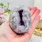 High Grade 14.5cm Druzy Pink Amethyst Freeform | Egg On Stand 558grams