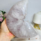 Huge Amethyst Carved Druzy Moon On Custom Stand 2.2KG 28cm (Inc stand)