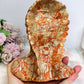 Large Red Vein Jasper Carved American Indian Chief 17cm 1.65KG