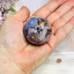 High Grade Blue Flower Agate Sphere on Stand 104g