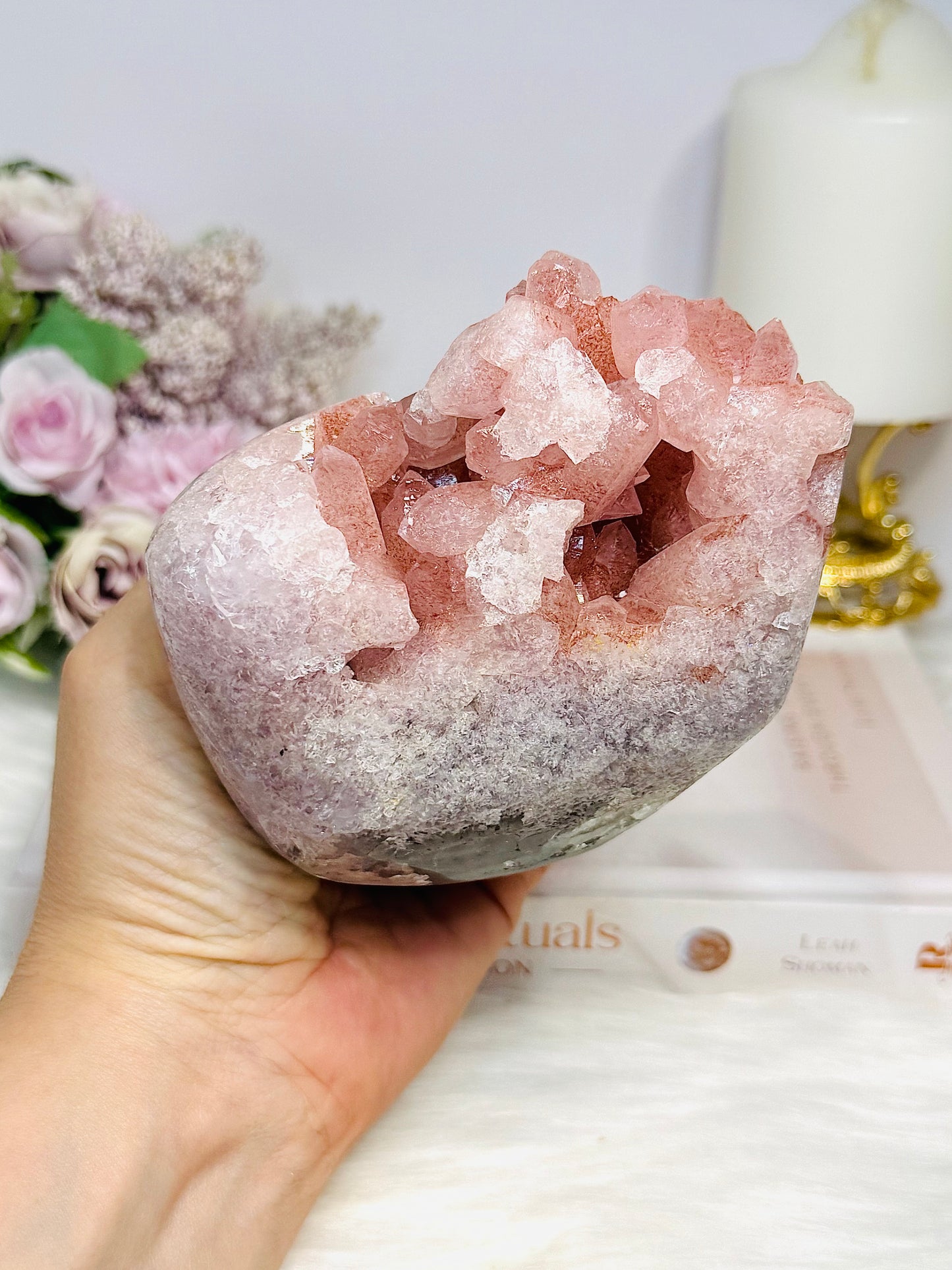 Large Natural Pink Lithium Freeform 11cm 600g