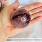 Incredible Phantom Amethyst Sphere with Rainbows 261grams On Stand