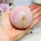 Large Rose Quartz Sphere (with Iron Oxide) on Stand 408g