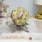 Plum Blossom Jasper Sphere on Stand 269g