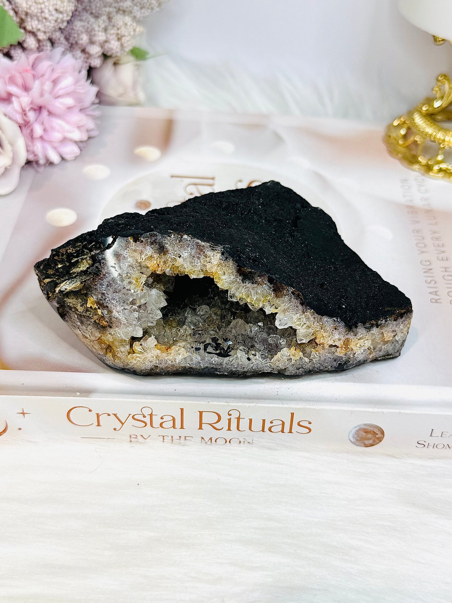 Druzy Agate Natural Geode 387g