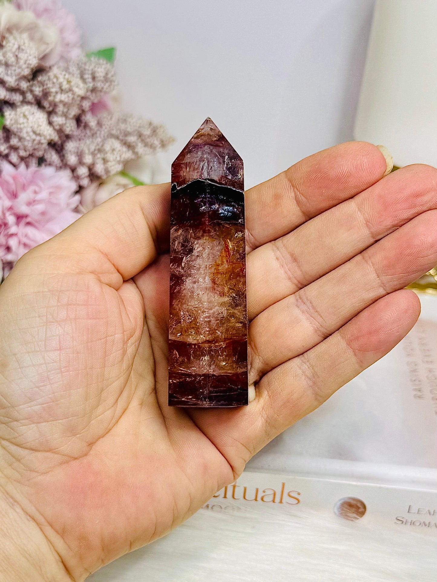 High Grade Fire Quartz Tower 8.5cm