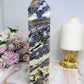 Large Purple Fluorite X Sphalerite Tower 21cm 1.15KG
