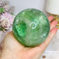 Large Green Fluorite Sphere Full of Rainbows 923g