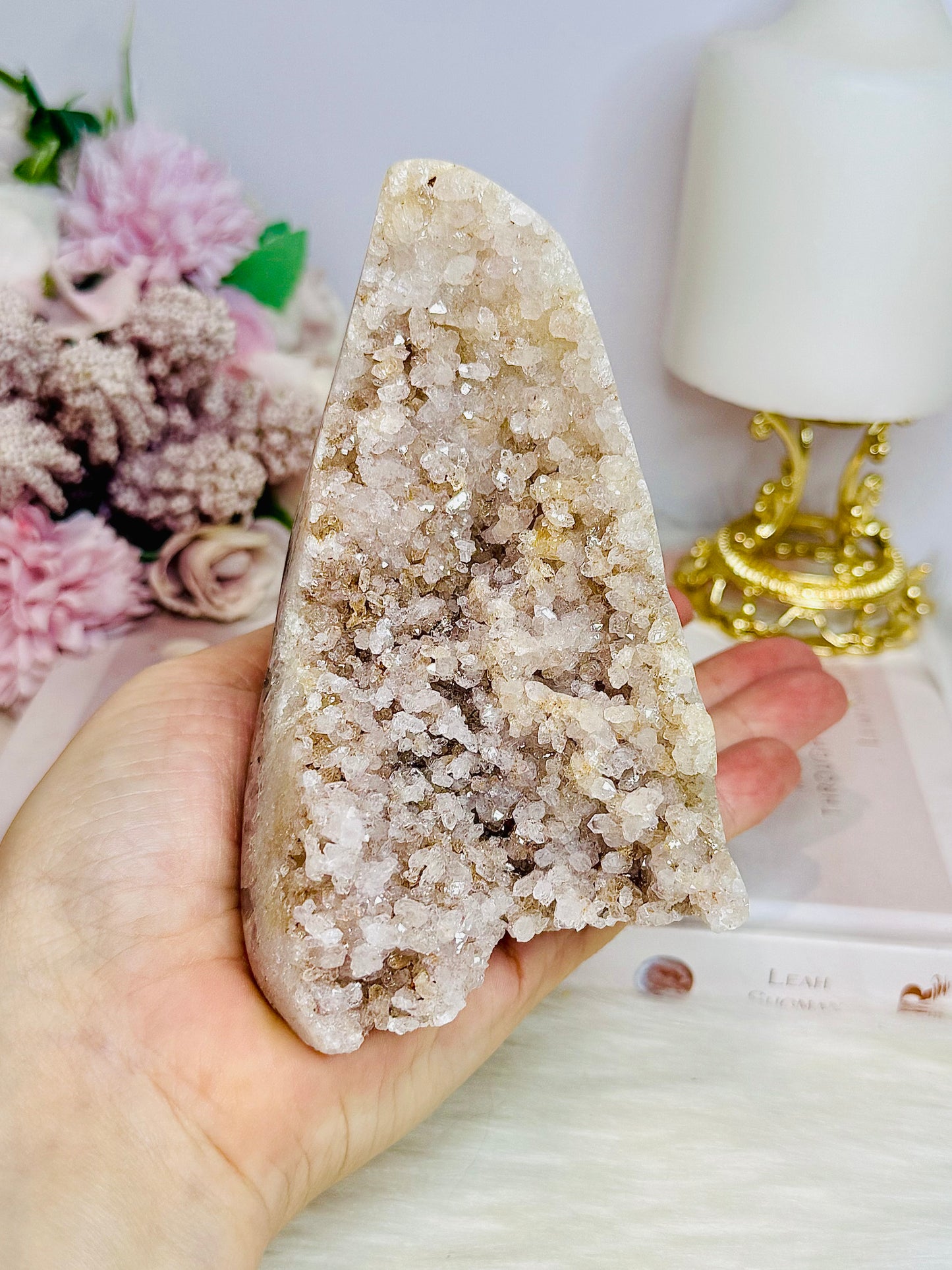 Pink Amethyst Sugar Druzy Freeform 12cm 745g