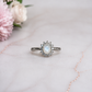 Moonstone Adjustable Ring with Blue Flash