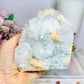 Large Natural Apophyllite with Calcite Freeform 640g