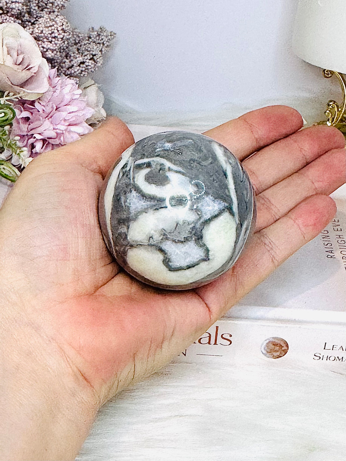 Shell Jasper | Thousand Eye Sphere On Stand 258g