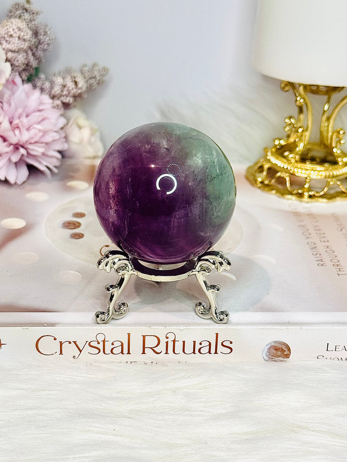 High Grade Fluorite Sphere On Stand 272g