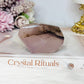 Natural Rose Quartz Freeform with Fern Tree Dentrictic Inclusions 7.5cm