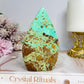 Variscite Carved Flame 11cm