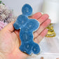 Blue Coral Fossil Slab Specimen 13.5cm On Stand
