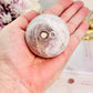 Absolutely Gorgeous Pink Amethyst Sphere On Rose Gold Flower Stand 207grams