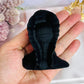 Black Obsidian Carved Indian 8.5cm Matt Finish