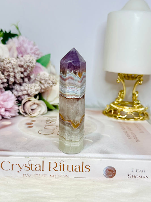 Amethyst X Agate Tower 9cm