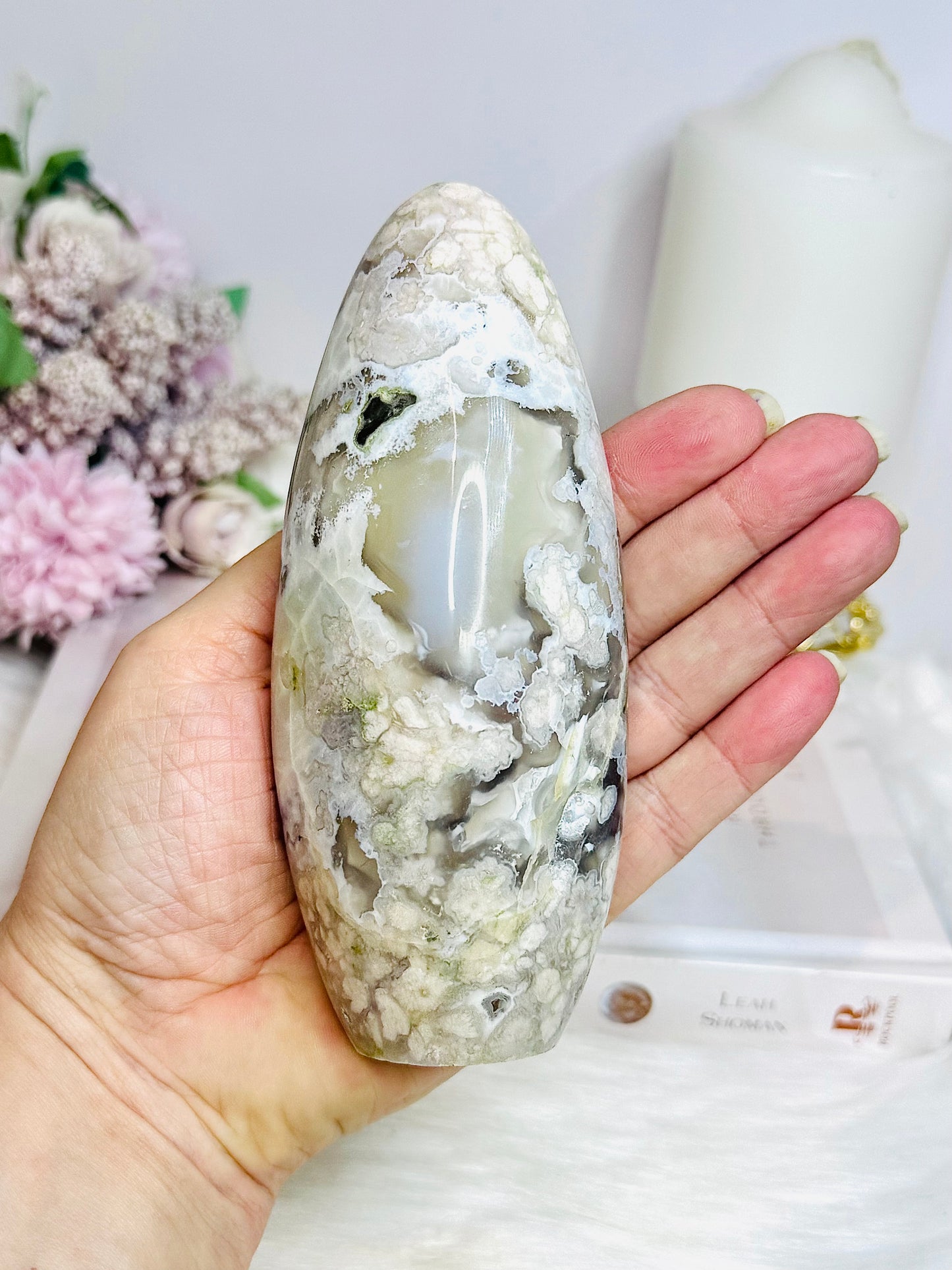 Large Flower Agate Freeform 13.5cm 472g