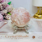 Pink Amethyst Druzy Sphere on Stand 362g