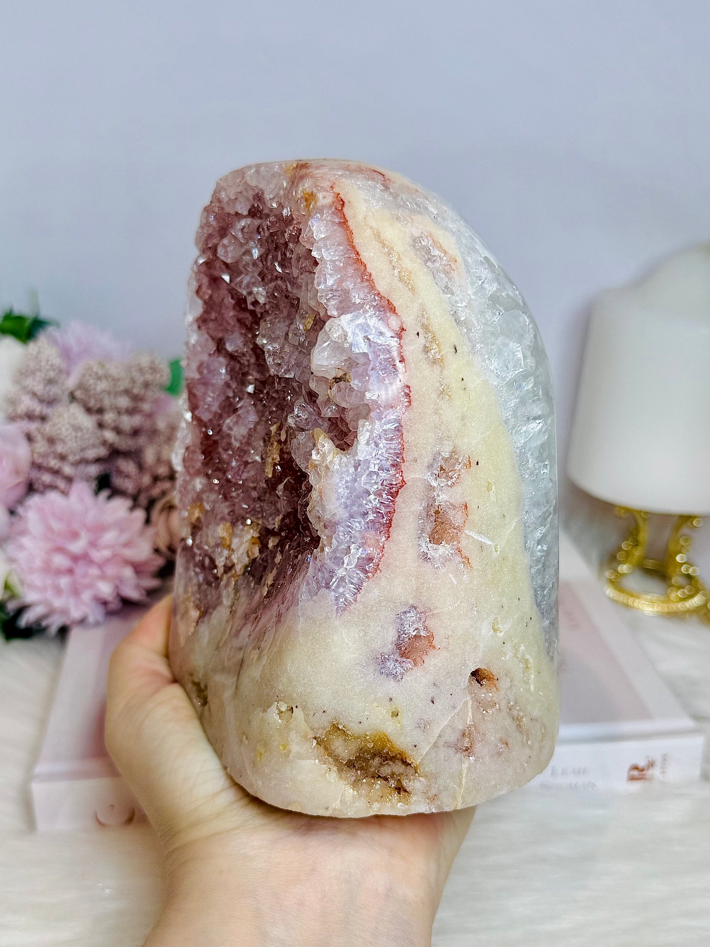 Huge Pink Amethyst Base Cut Cluster | Freeform 2.15KG From Brazil