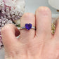 Adjustable Amethyst Heart Ring In Gift Bag