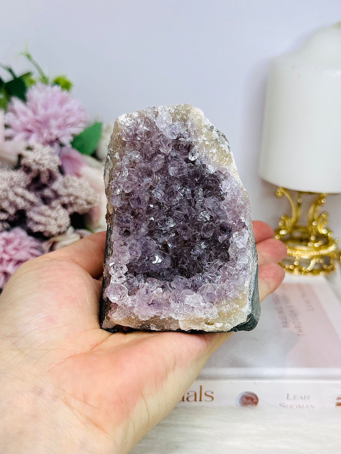 Natural Amethyst Base Cut Cluster 9cm 414g