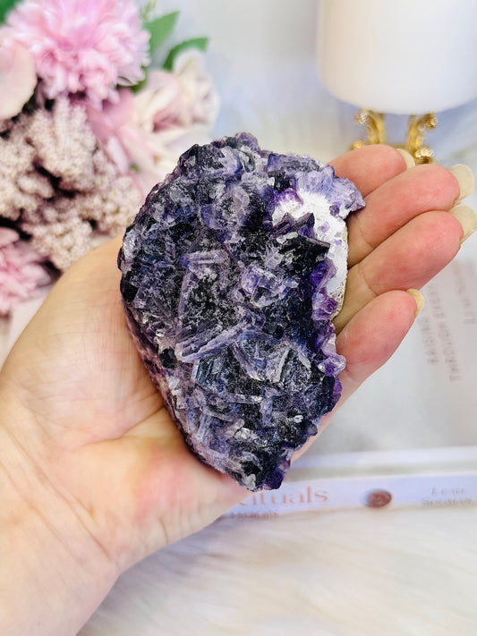 Stunning 353gram Natural Purple Fluorite Specimen