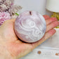 Large Pink Amethyst Druzy Sphere on Glass Stand (stand can be changed) 471g