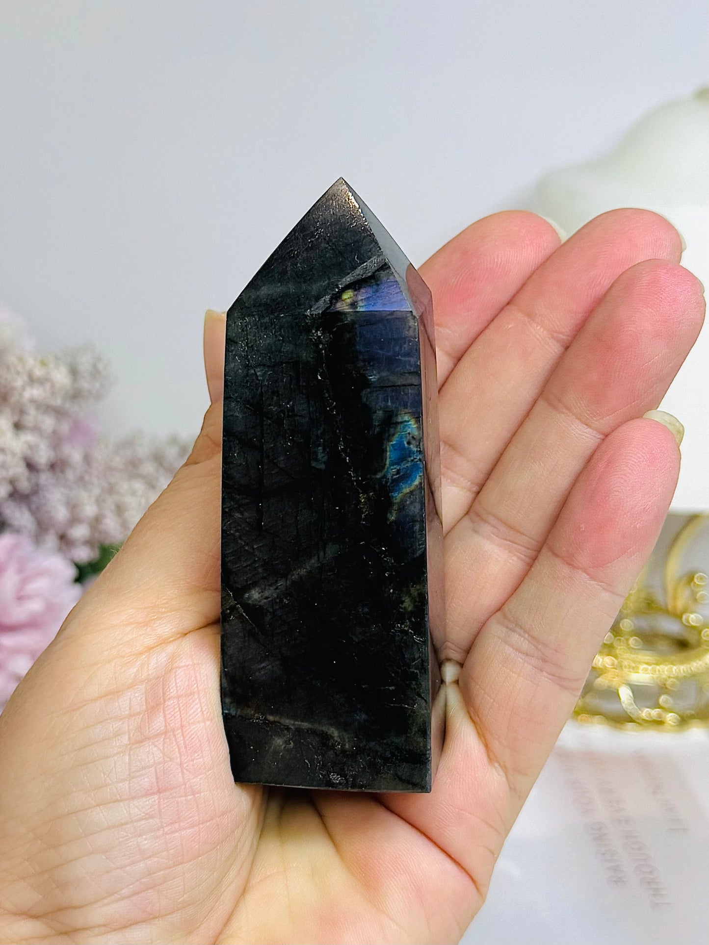 High Grade Labradorite Tower Full of Flash 8.5cm