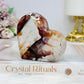 High Grade Fire Quartz Heart On Stand