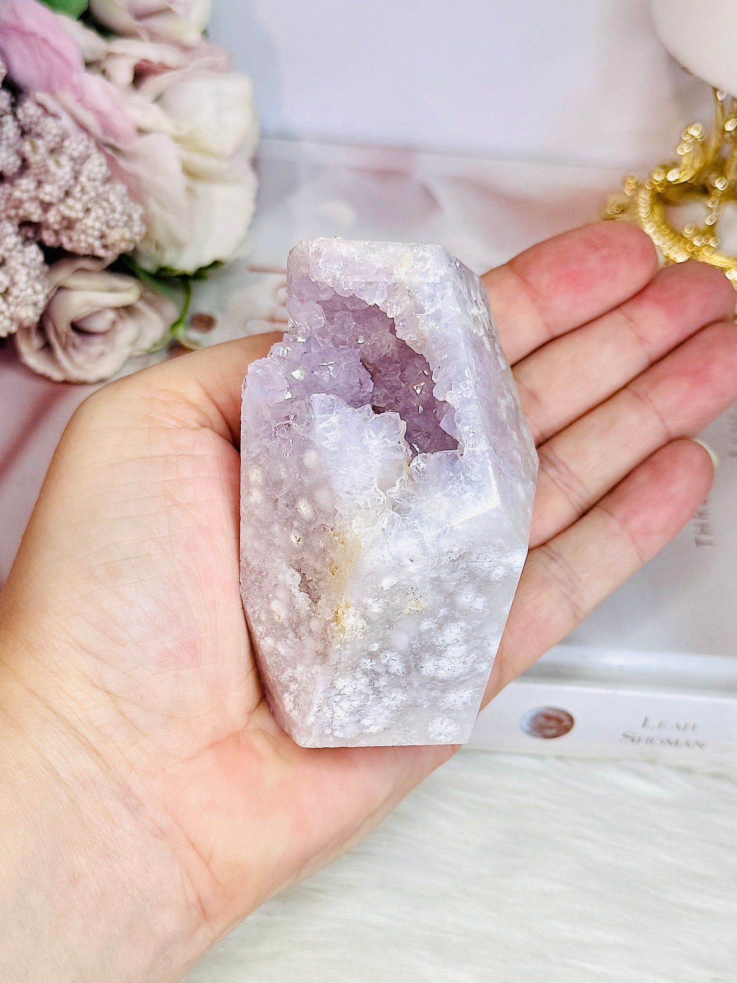 Fabulous Chunky 8.5cm Druzy Pink Amethyst Freeform