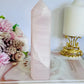 UV Reactive Pink Mangano Calcite Tower | Generator 16cm