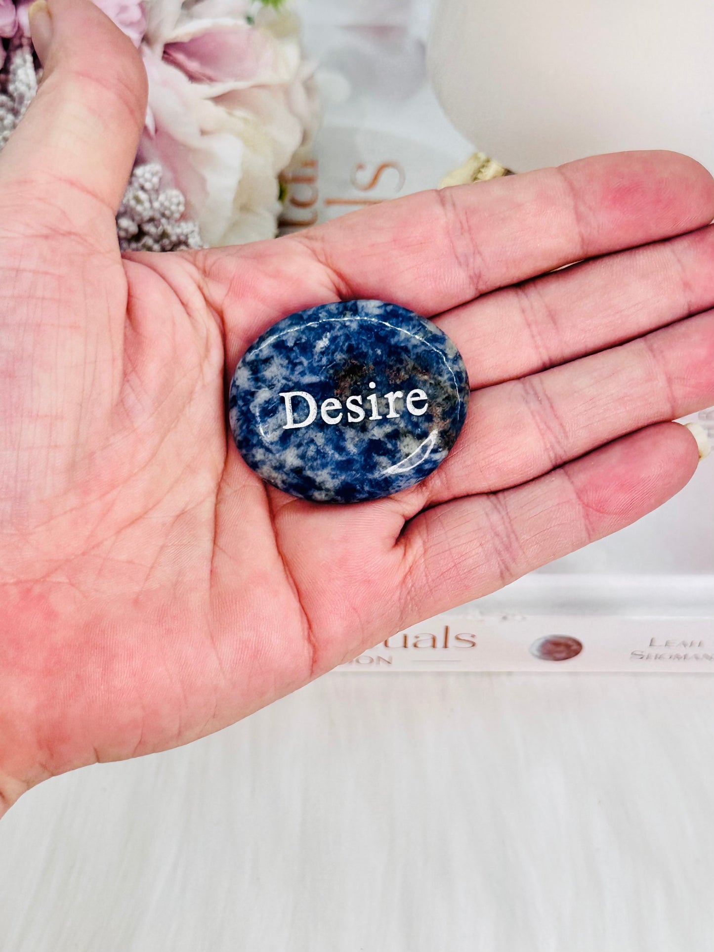 ‘DESIRE’ Sodalite worry stone