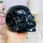 Huge Black Agate Carved Skull 11.5cm 1.24KG