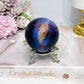 High Grade Blue Agate Sphere on Stand 250g