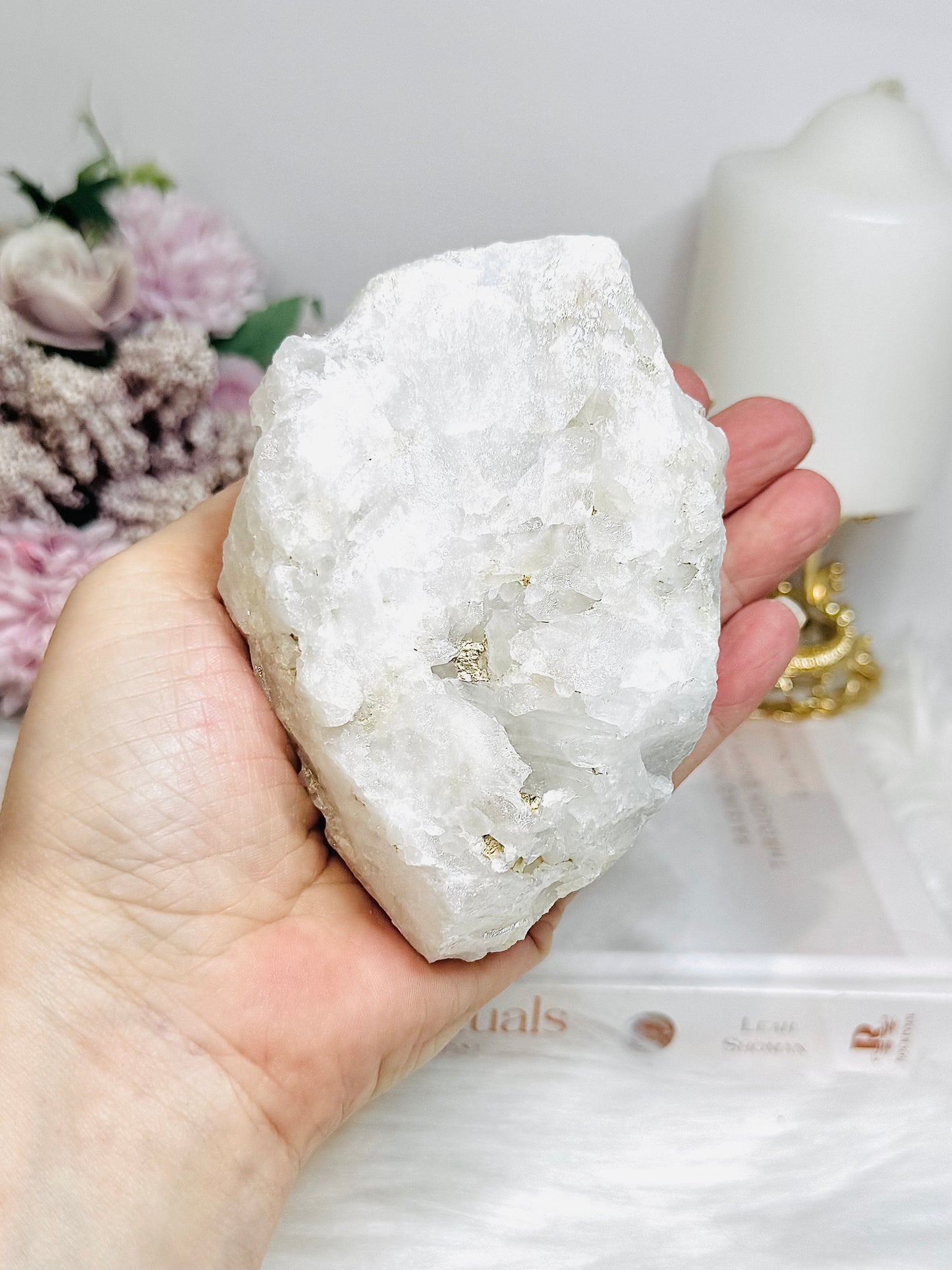 Large Angel Aura Clear Quartz Cluster 428g