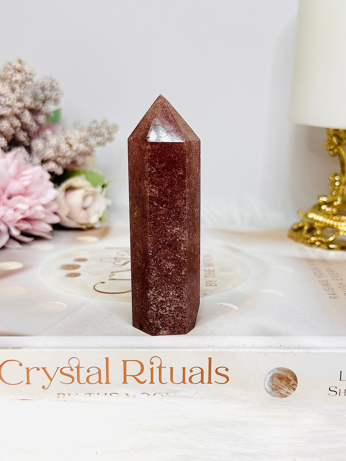 Strawberry Quartz Tower 8cm