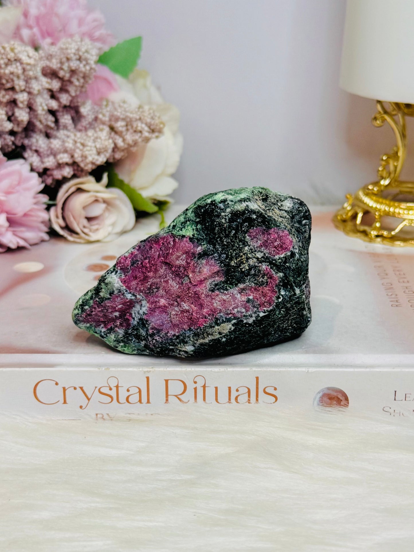 Natural Ruby in Zoisite Specimen UV Reactive 268g