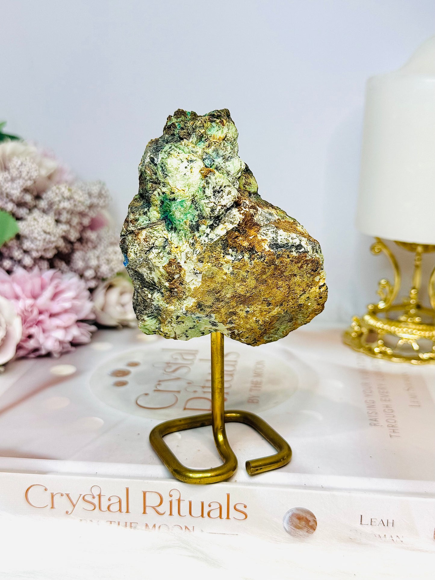 Natural Azurite X Malachite Specimen on Stand 12.5cm