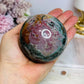 Large Ocean Jasper Sphere On Stand 516g