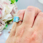 Enlighten & Heal ~ Stunning Silver Plated Adjustable Larimar Ring In Organza Bag