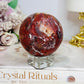 Red Mexican Lace Agate Sphere On Stand 258g