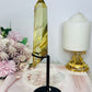 Citrine Tower 19cm Inc Stand (Cut in back of tower)