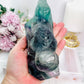 Absolutely Incredible Large 1.05KG Fabulous Fluorite Dinosaur Hand Carving