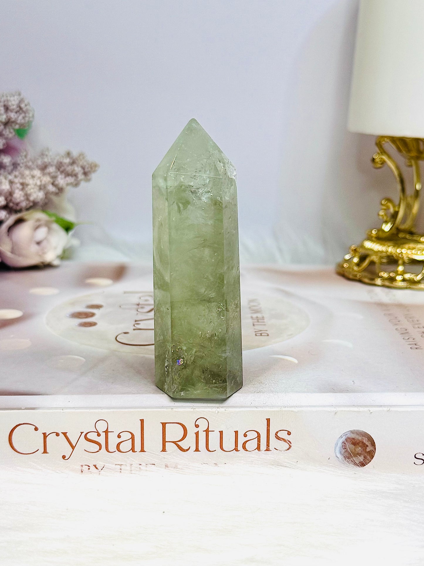 Natural Prasiolite | Green Amethyst Tower 7.5cm